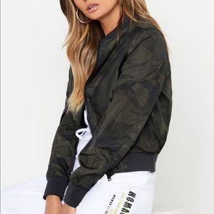 Boohoo Camo Bomber Jacket